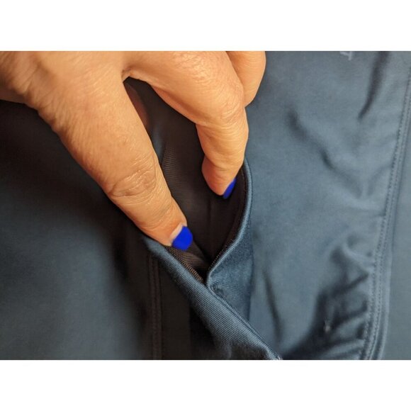 Nike Dri Fit Women Size Medium Blue Cropped Capri Leggings Nike Running - Picture 8 of 16